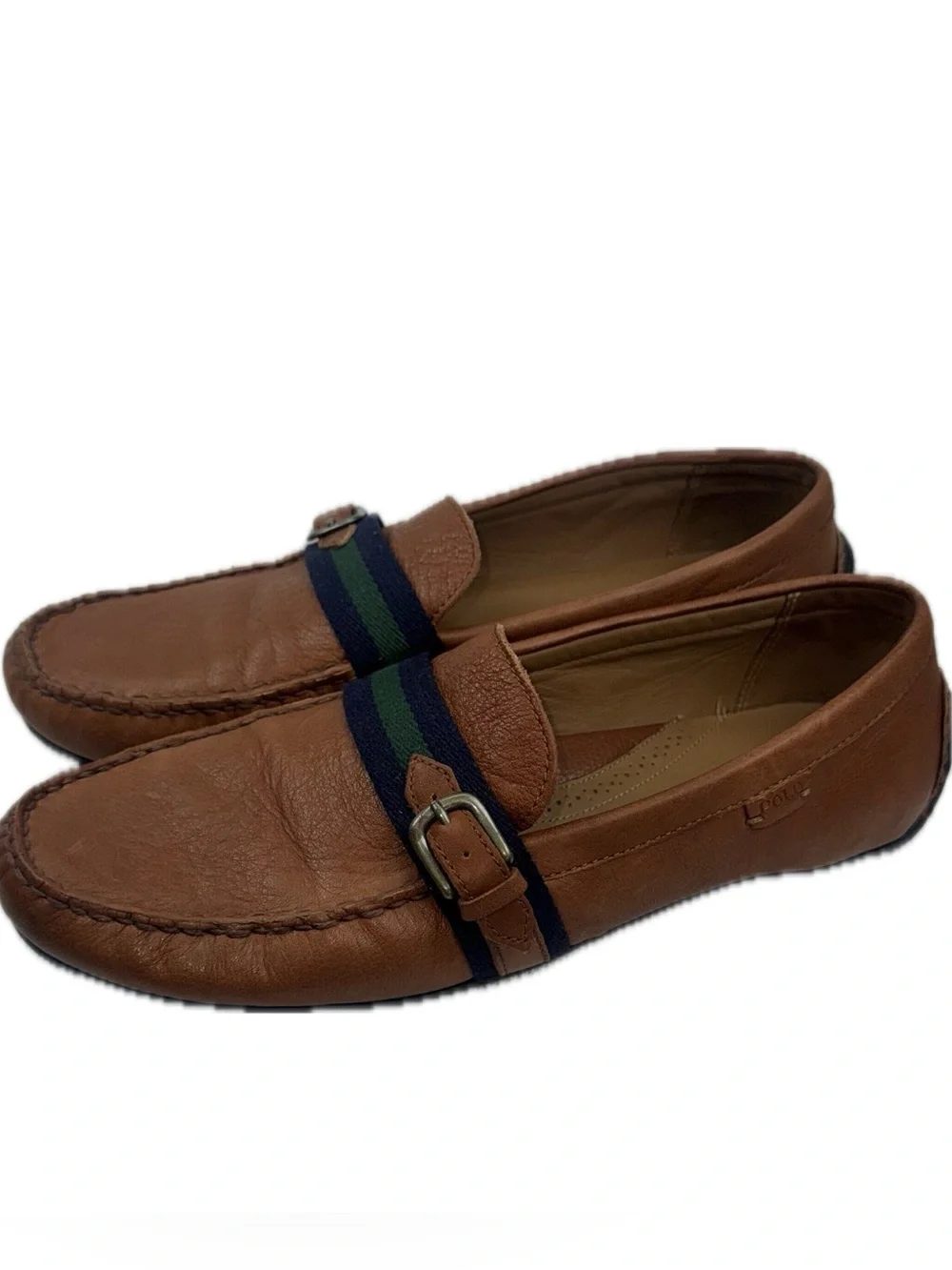 Polo Ralph Lauren Riali Driving Loafer, Smooth Leather, Polo Brown 12D in Box